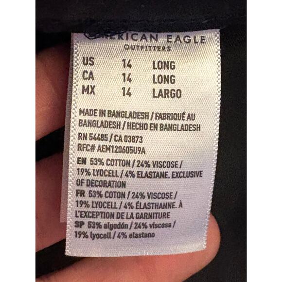 American Eagle Black Flex Jeans. Size 14 - Picture 5 of 5